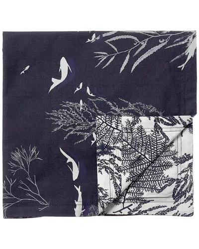 Garnier Thiebaut Ocean Indien Encre 200tc Cotton Percale Pillow Sham In Multi