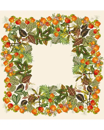 GARNIER THIEBAUT GARNIER THIEBAUT VINTAGE GARDEN NATURAL FRENCH TABLECLOTH