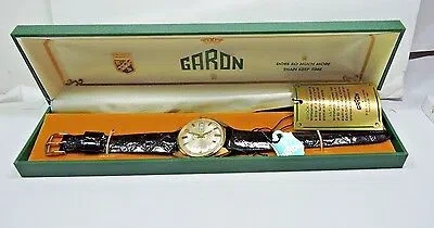 Pre-owned Garon Antique 1950's  Mens Wrist Watch 25j Automatic Day Date Tag Box 101