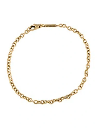 Pre-owned Garrard 18k Link Bracelet, 7.5" In Multicolor