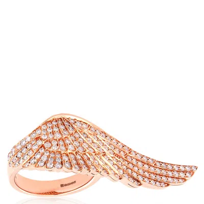 Garrard 18k Rose Gold Diamond Wings Reflection Ring