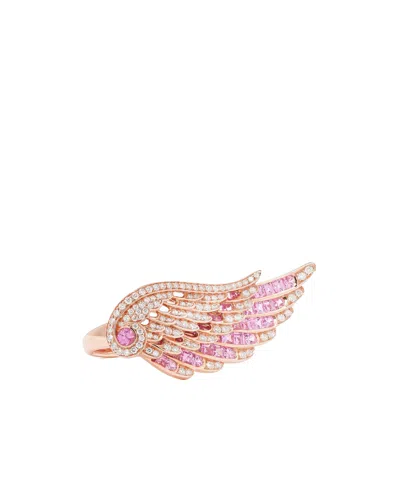 Garrard Wings Embrace 18-karat Rose Gold, Sapphire And Diamond Ring