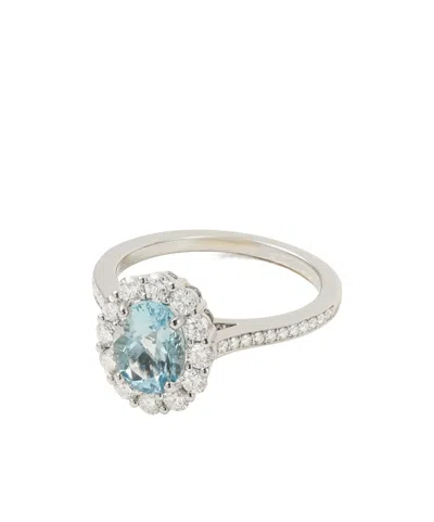 Garrard 1735 Platinum, Aquamarine And Diamond Ring In Gold