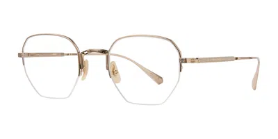 Garrett Leight Alma J Brag Men's Glasses Gold Size 47 - Free Lenses - Blue Light Block Available