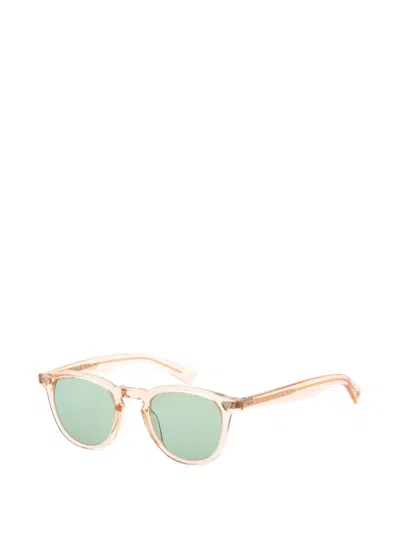 Garrett Leight 안드레 라운드 프레임 선글라스 In Green