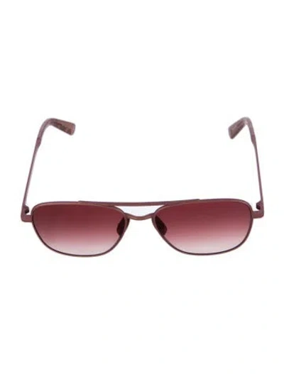 Pre-owned Garrett Leight Aviator Gradient Sunglasses In Gold