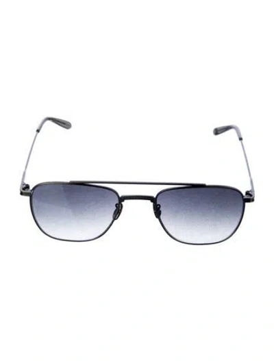 Pre-owned Garrett Leight Aviator Gradient Sunglasses In Gray