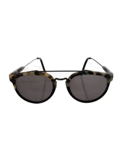 Pre-owned Garrett Leight Aviator Tinted Sunglasses In Multi