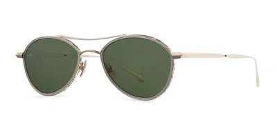 Garrett Leight Bennett S Polarized 12kg/selg15 Plr Men's Sunglasses Gold Size 53