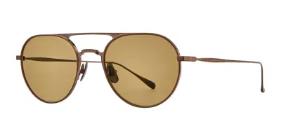 Garrett Leight Benny J Sun Bbz/sfpmp Men's Sunglasses Brown Size 51