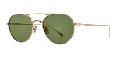 Garrett Leight Benny J Sun Brag/sfpgn Men's Sunglasses Gold Size 51