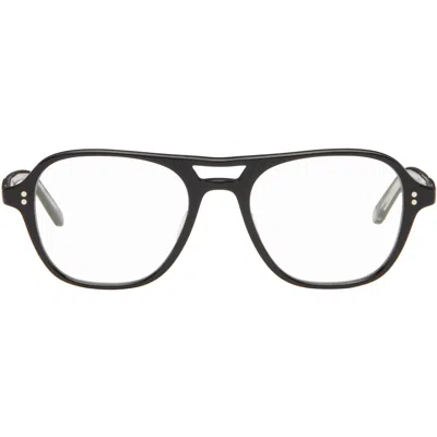 Garrett Leight Black Doc Glasses In Pattern