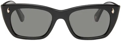 Garrett Leight Black Webster Sunglasses In Bk/g15 Black