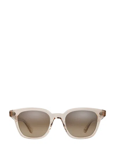 Garrett Leight Broadway Sun Shell Crystal/semi-flat Brown Layered Mirror Sunglasses
