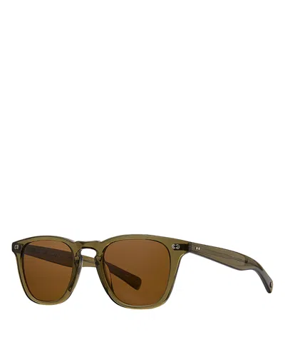 Garrett Leight Brooks Square Sunglasses, 48mm In Brown