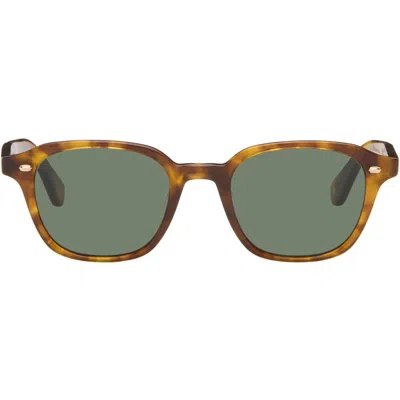Garrett Leight Brown Lachman Sunglasses In Red
