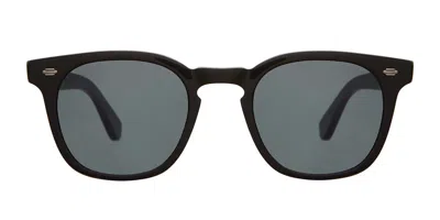 Garrett Leight Byrne Sun Bio Bk/bs Men's Sunglasses Black Size 46