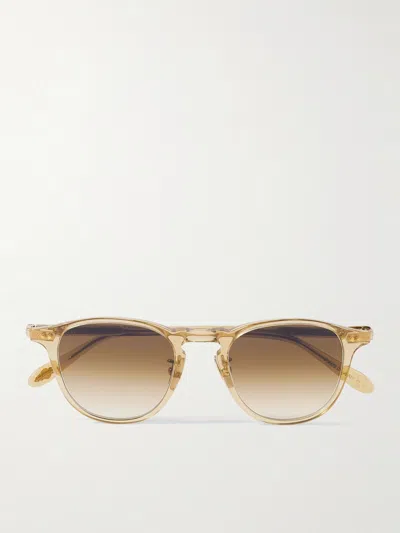 Garrett Leight California Optical Hampton J Sun Round-frame Acetate Sunglasses In Brown