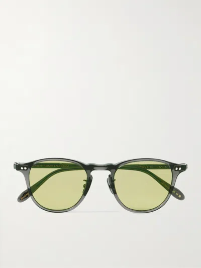Garrett Leight California Optical Hampton J Sun Round-frame Acetate Sunglasses In Gray