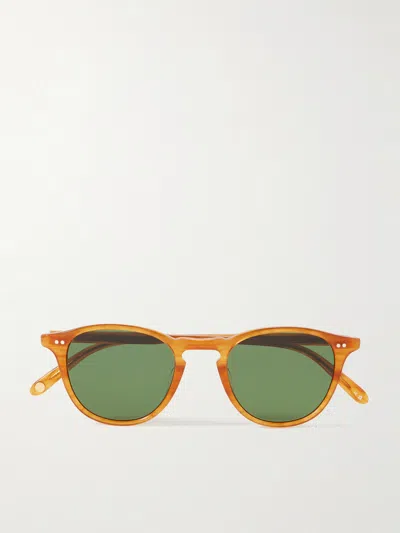 Garrett Leight California Optical Hampton Round-frame Acetate Sunglasses In Brown