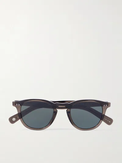Garrett Leight California Optical Hampton X Round-frame Acetate Sunglasses In Gray