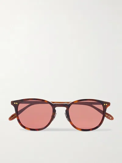Garrett Leight California Optical Kinney J Sun Round-frame Tortoiseshell Acetate Sunglasses In Brown