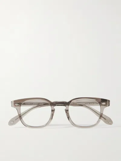 Garrett Leight California Optical Sherwood Square-frame Acetate Optical Lenses In Gray