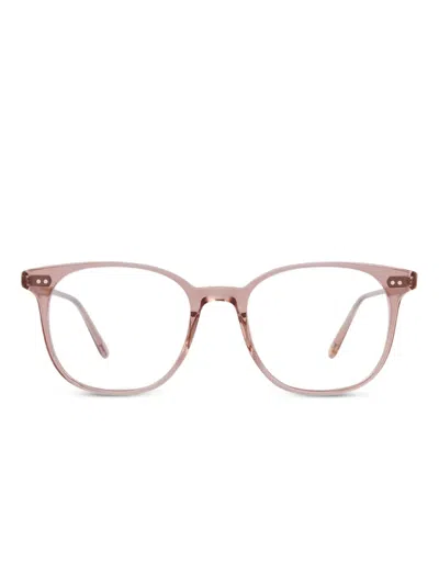 Garrett Leight Carrol Rectangle Glasses In Pink