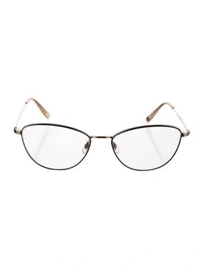 Pre-owned Garrett Leight Cat-eye Eyeglasses In Silver