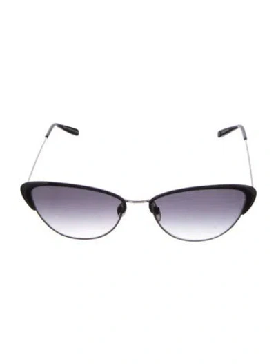 Pre-owned Garrett Leight Cat-eye Gradient Sunglasses In Black