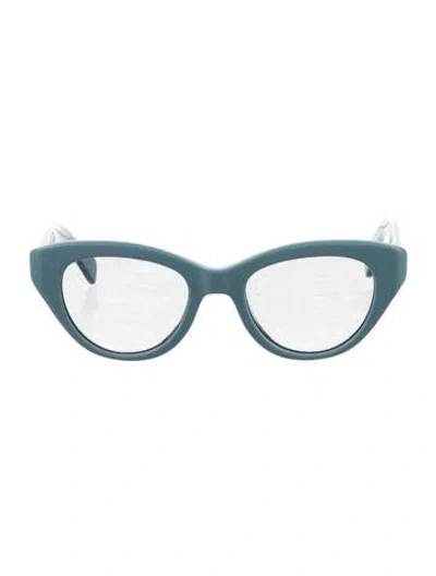 Pre-owned Garrett Leight Cat-eye Gradient Sunglasses In Blue