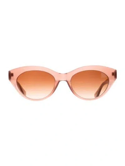 Pre-owned Garrett Leight Cat-eye Gradient Sunglasses In Pink