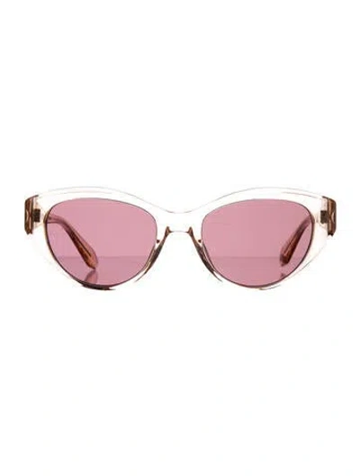 Pre-owned Garrett Leight Cat-eye Mirrored Sunglasses
