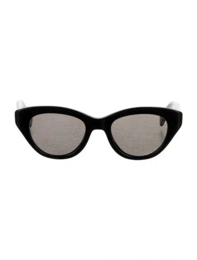 Pre-owned Garrett Leight Cat-eye Tinted Sunglasses In Black
