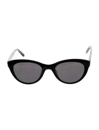 Pre-owned Garrett Leight Cat-eye Tinted Sunglasses In Black