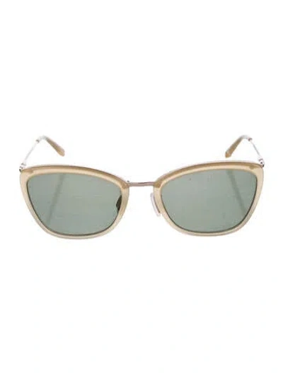 Pre-owned Garrett Leight Cat-eye Tinted Sunglasses In Neutral