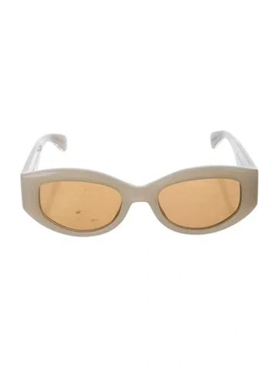 Pre-owned Garrett Leight Cat-eye Tinted Sunglasses In Neutrals
