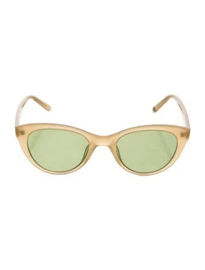 Pre-owned Garrett Leight Cat-eye Tinted Sunglasses In Neutrals