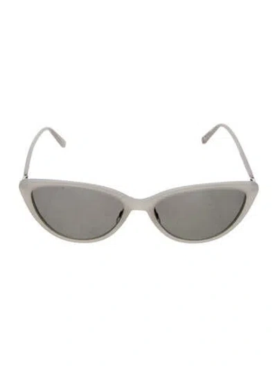 Pre-owned Garrett Leight Cat-eye Tinted Sunglasses In White