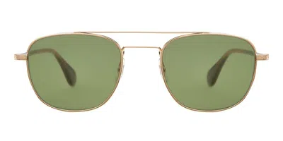 Garrett Leight Clubhouse Ii Sun G-spbrnsh/grn Men's Sunglasses Gold Size 51