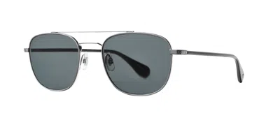 Pre-owned Garrett Leight Clubhouse Ii Sun Silver Black/grey (sv-bk/bs) Sunglasses In Gray