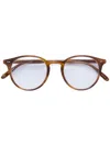 Garrett Leight Round Tortoiseshell Glasses In Brown