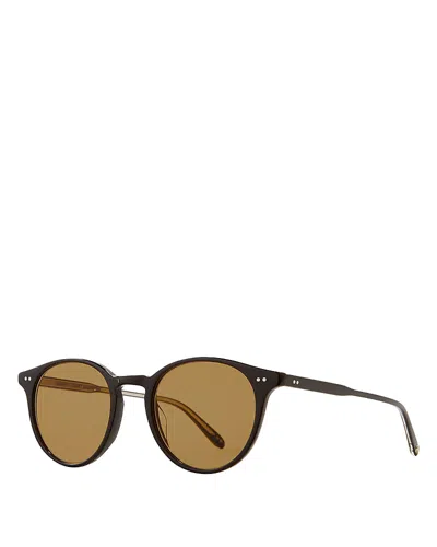 Garrett Leight Clune Round Sunglasses, 47mm In Black