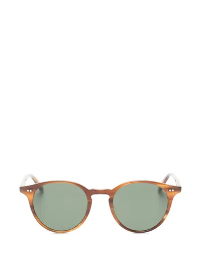 Garrett Leight Clune Round-frame Sunglasses In Brown