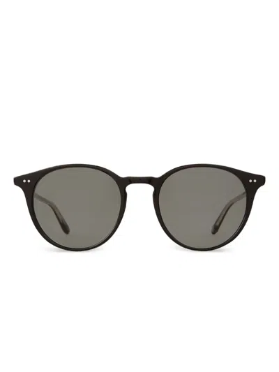Garrett Leight Clune Sun Sonnenbrille Mit Rundem Gestell In Black