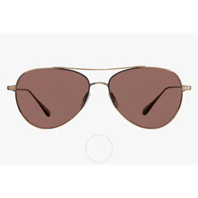 Garrett Leight Culver Sun Semi-flat Redwood Pilot Sunglasses 4039 Bg/sfrw 56 In Multi