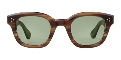 Garrett Leight Cyprus Sun Chw/g15 Men's Sunglasses Brown Size 47