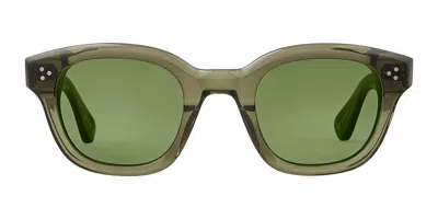 Garrett Leight Cyprus Sun Wil/grn Men's Sunglasses Green Size 47