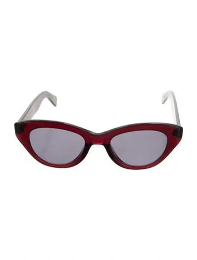 Pre-owned Garrett Leight Dottie Cat-eye Sunglasses In Burgundy