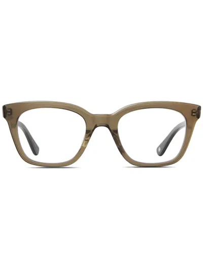 Garrett Leight El Rey Glasses In Green